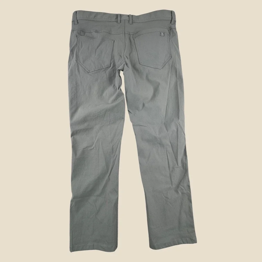 LL Bean Mens Vista Camp Pants 36x29 Gray Nylon Spandex Stretch 513196